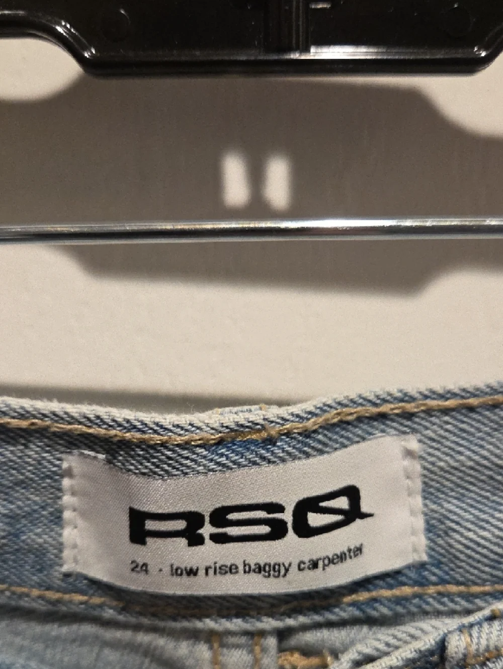 RSQ Light Wash Denim Low Rise Baggy Carpenter Shorts